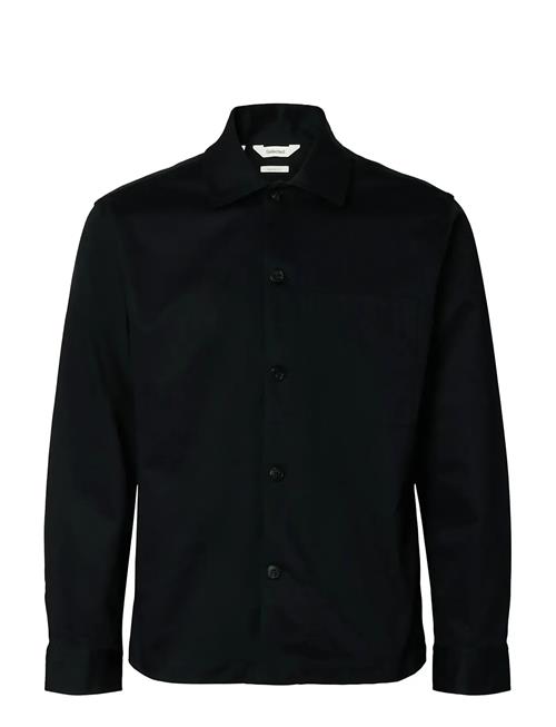 Slhtate Heavy Twill Overshirt Ls Noos Selected Black
