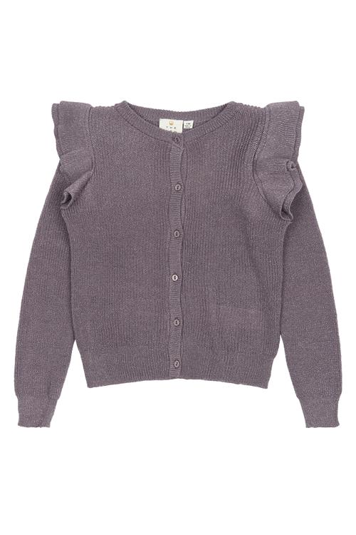 The New TNPerla Glitter Knit Cardigan  Gray Ridge Gray Ridge 7-8 Y  Lilla  7-8 år  kvinde