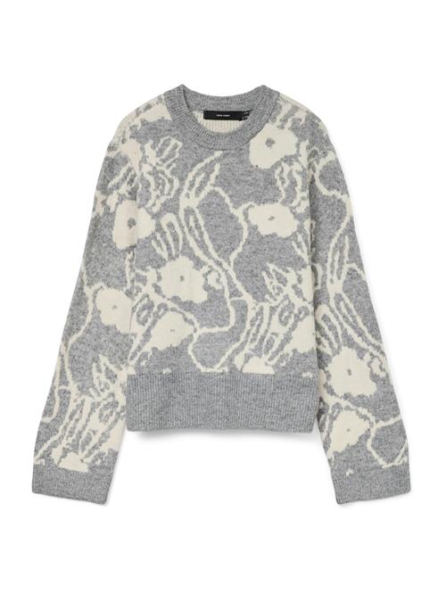 VERO MODA Pullover 'VMKAILA'  grå-meleret / offwhite