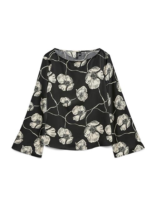VERO MODA Bluse 'VMELENA'  ecru / sort