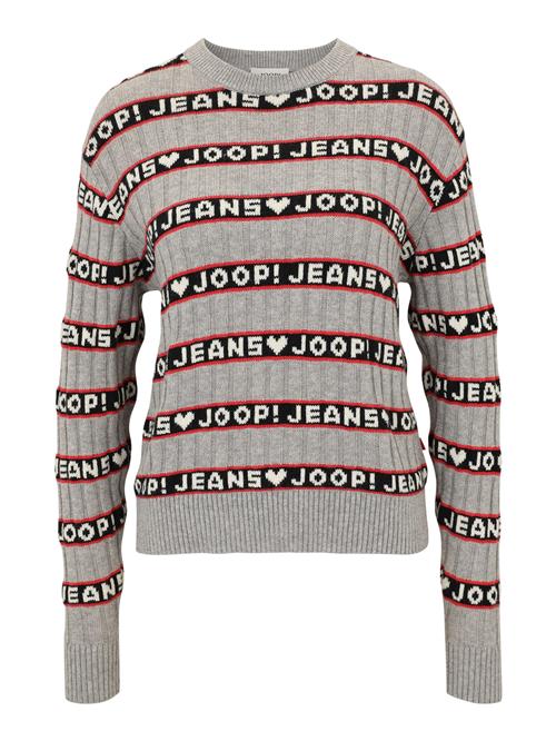 JOOP! Jeans Pullover 'Karen'  creme / grå / rød / sort