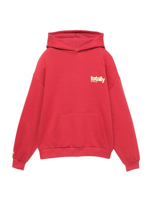 Pull&Bear Sweatshirt 'PACIFIC'  pastelgul / rød / hvid