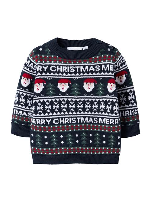 NAME IT Pullover 'NBNRASTOKKA'  marin / gran / rød / hvid