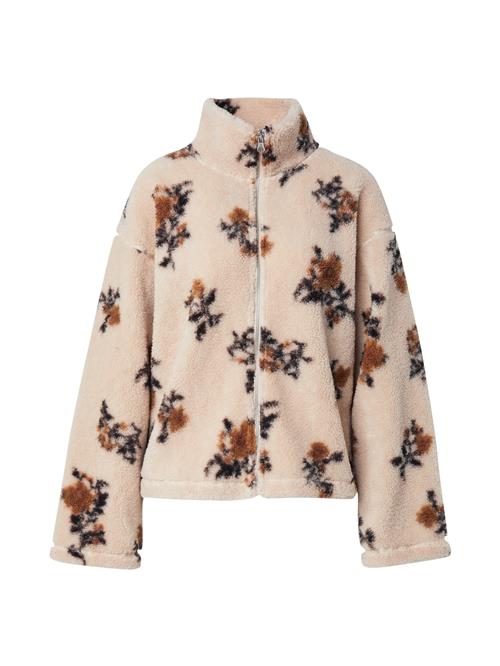 Monki Fleecejakke  beige / brun / sort
