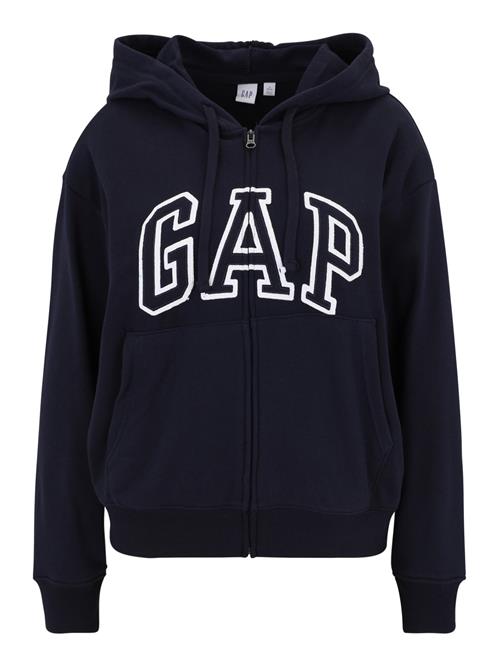 Gap Petite Sweatjakke 'HERITAGE'  navy / hvid