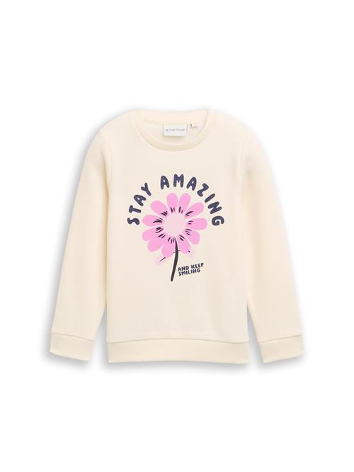 Se TOM TAILOR Sweatshirt  navy / lys pink / sort / uldhvid ved About You