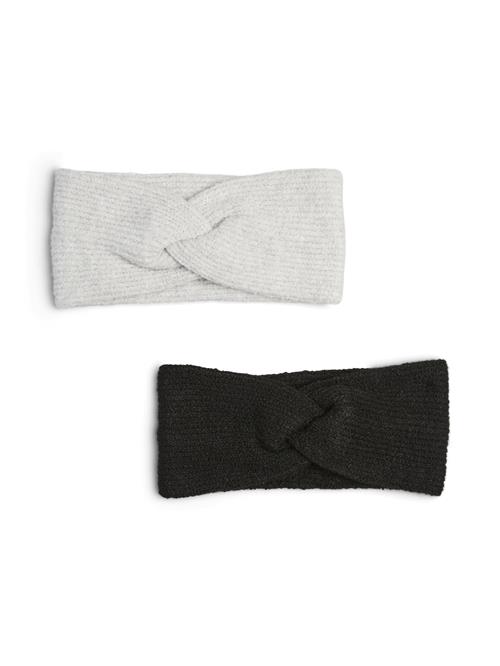 PIECES Pandebånd 'Benilla'  grå / sort