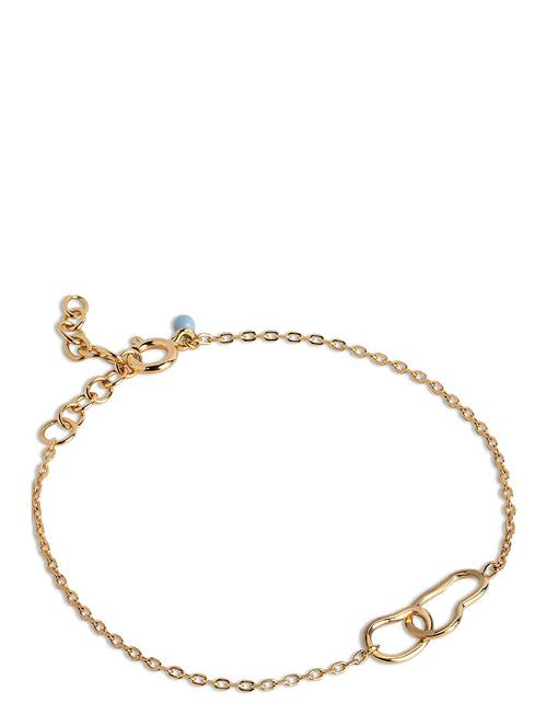 Bracelet, Organic Double Circle Enamel Copenhagen Gold