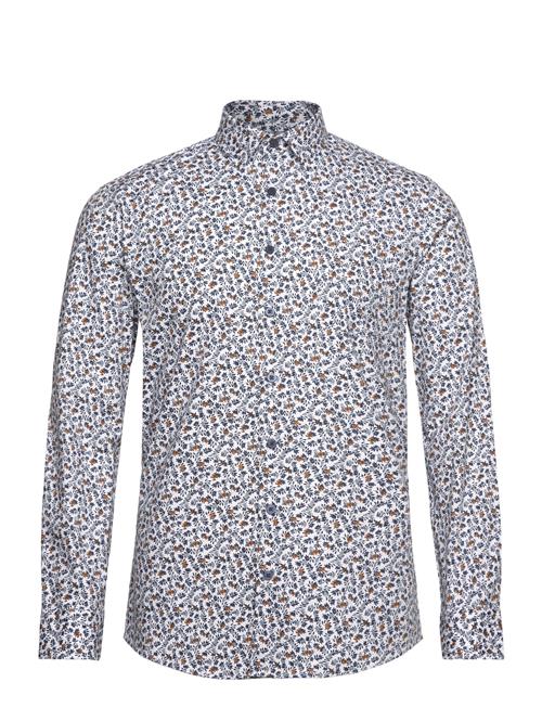 Aop Plain Stretch Shirt L/S Lindbergh White