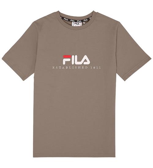 Fila T-shirt - Carosio - Taupe Gray m. Logo