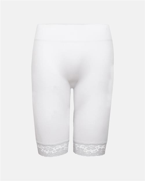 Indershorts med blondekant | polyamid | hvid