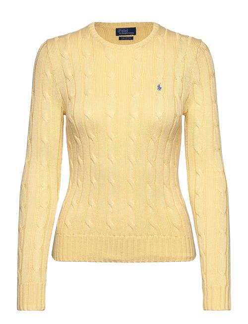 Cable-Knit Cotton Crewneck Sweater Polo Ralph Lauren Yellow