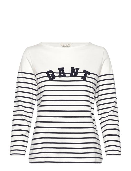 Reg Breton Boat Neck T-Shirt GANT Navy