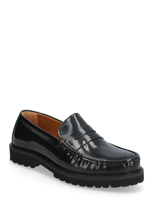 Slhhugo Leather Plain Penny Loafer Noos Selected Black