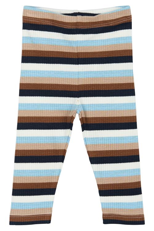 The New Siblings GOTS Park Rib-leggings Powder Blue Striped  Powder Blue Striped 68 cm  Blå  68 cm  mand