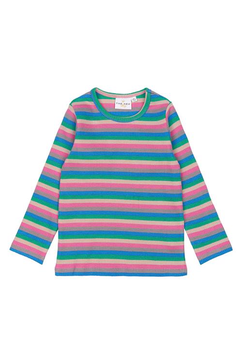 The New Siblings GOTS Polly Langærmet Rib Tee Multi Striped  Multi Striped 110 cm  Lyserød  110 cm  kvinde