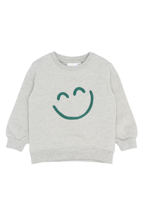 The New Siblings Pawnee Melange Sweatshirt Grey Melange  Grey Melange 110 cm  Grå  110 cm  mand