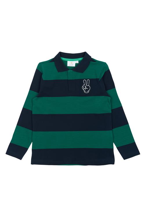 The New GOTS Pino Langærmet Piqué-polo Navy Blazer Striped  Navy Blazer Striped 9-10 Y  Marineblå  9-10 år  mand