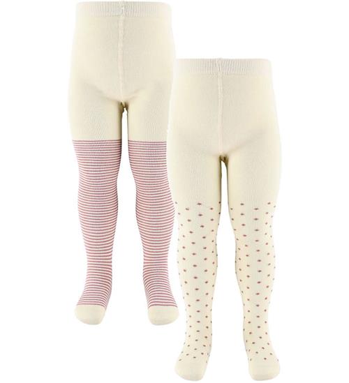 MiniPop Strømpebukser - Bamboo - 2-Pak - Pale Pink