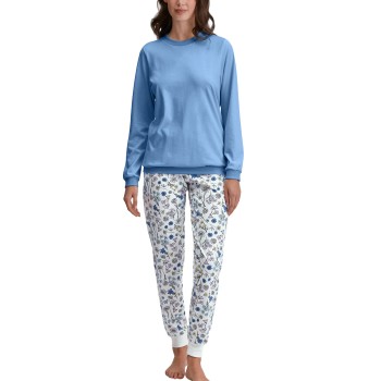 Calida Flower Nights Pyjama With Cuff Blomstret bomuld X-Large Dame