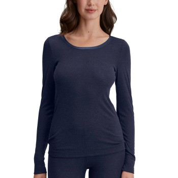 Calida True Confidence Shirt Long Sleeve Midnatsblå Small Dame