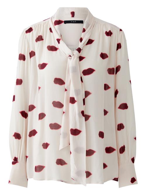 OUI Bluse  lys pink / rød