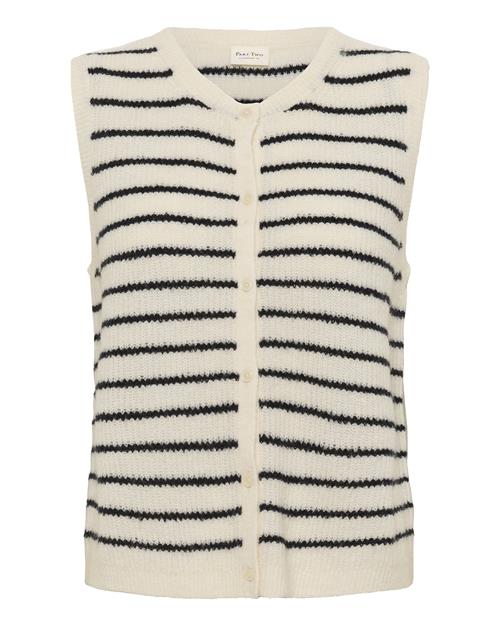 Part Two Strikvest  creme / sort