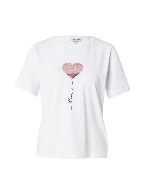 MORE & MORE Shirts  lilla / sort / hvid