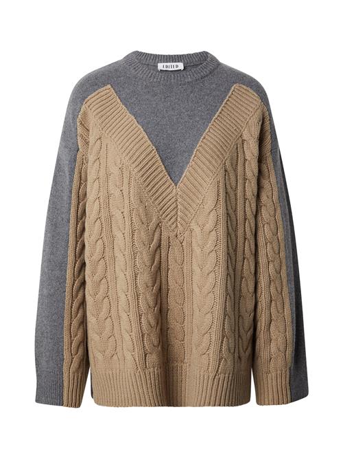 EDITED Pullover 'Danica'  beige / grå