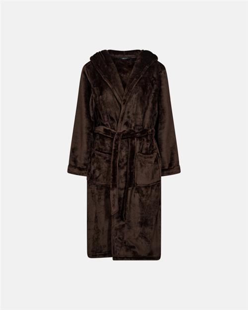 Badekåbe m. hætte | 100 polyester | Brun