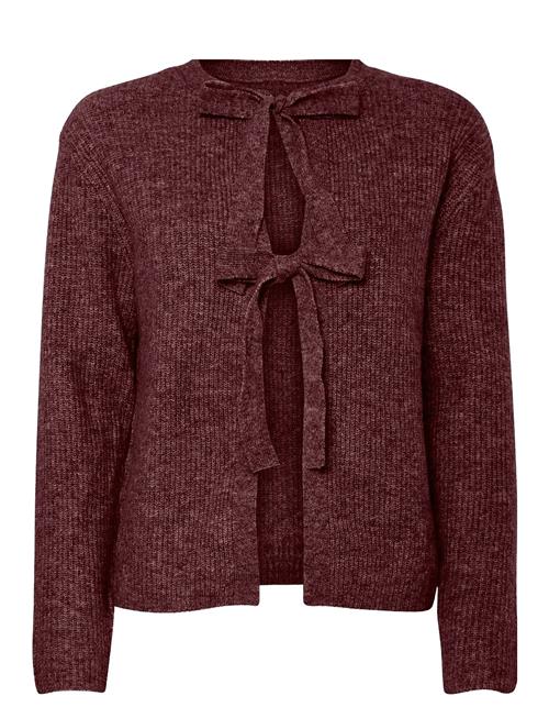 Pcsilly Ls Rev Tie Knit Noos Bc Pieces Burgundy
