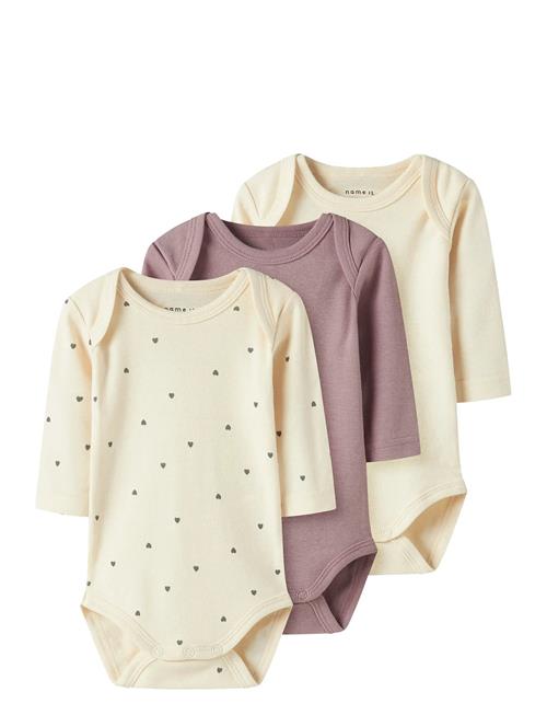 Nbfbody 3P Ls Heart Noos Name It Cream