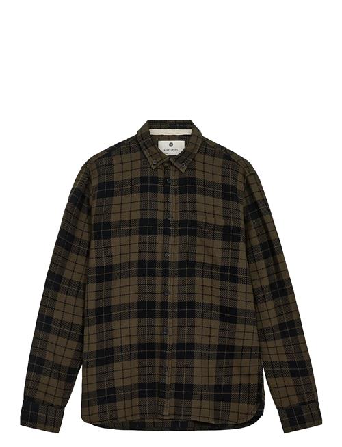 Akleif Twill Check Shirt Anerkjendt Khaki