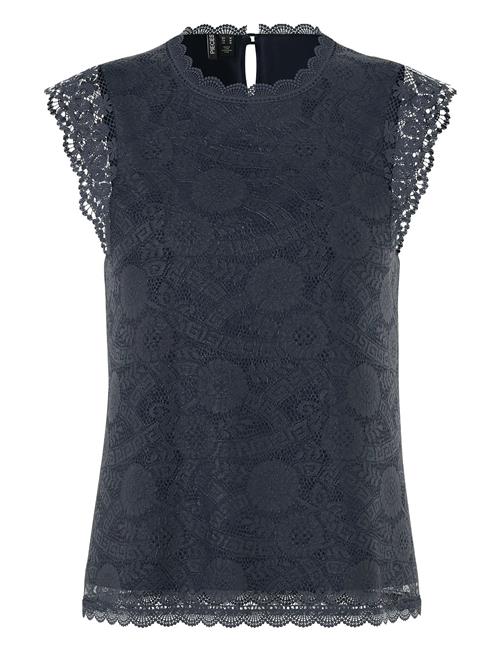 Pcolline Sl Lace Top Wvn Noos Pieces Black