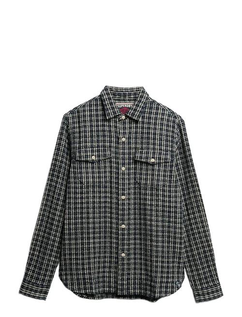 Merchant Textured Work Shirt Superdry Patterned