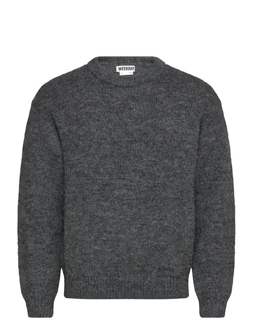 Regular Knitted Wool-Blend Sweater Weekday Grey
