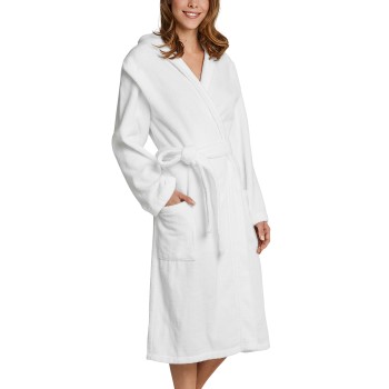 Schiesser Essentials Bathrobe With Hood Hvid bomuld Large Dame