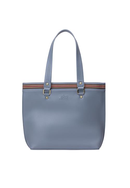 usha BLUE LABEL Shopper 'Fenia'  creme / røgblå / mørkebrun / lys rød