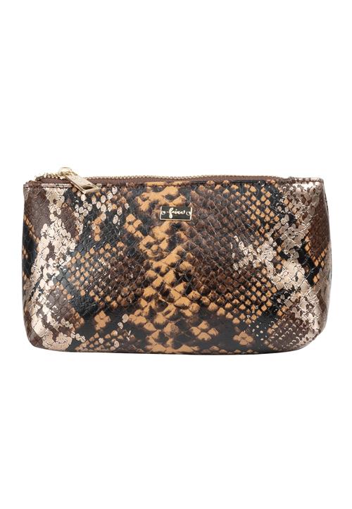 faina Kosmetiktaske  creme / camel / brun / sort