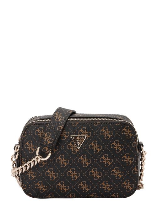 GUESS Skuldertaske 'NOELLE II CROSSBODY CAMERA'  brun / sort