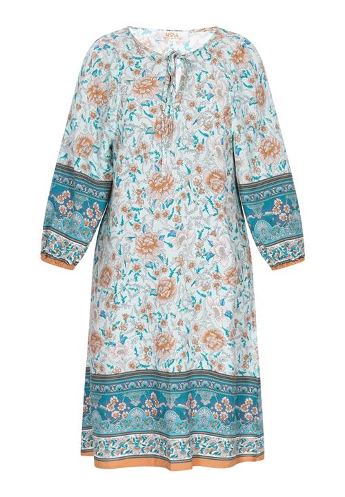 Gaya Kjole 'Boho Fashion'  himmelblå / orange / sort / hvid