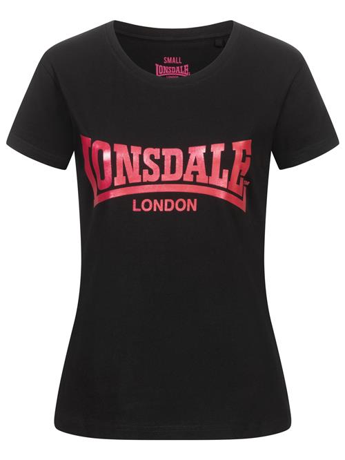 LONSDALE Shirts 'Cartmel'  hindbær / sort