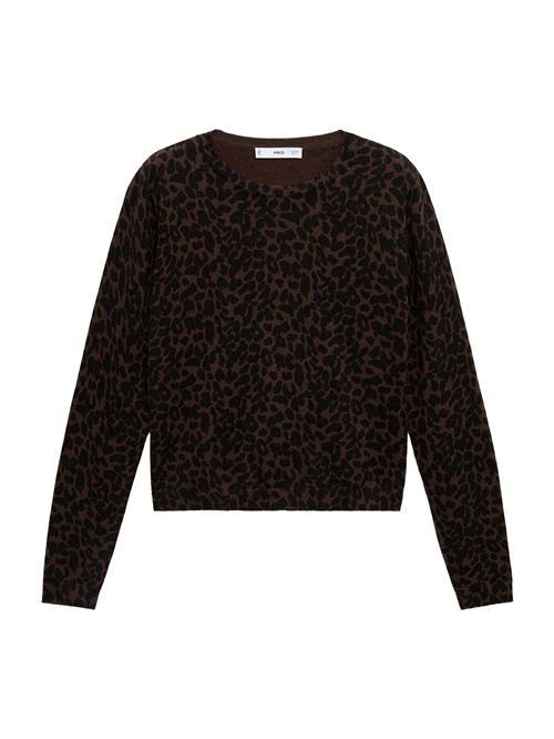 MANGO Pullover  mørkebrun / sort