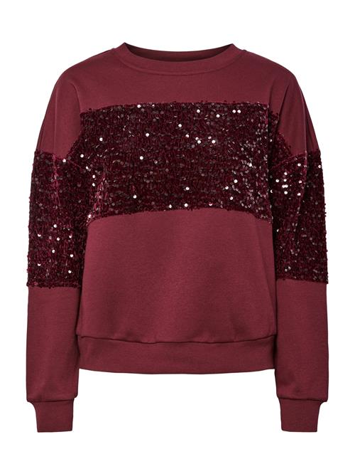 PIECES Sweatshirt 'PCNANCY'  vinrød