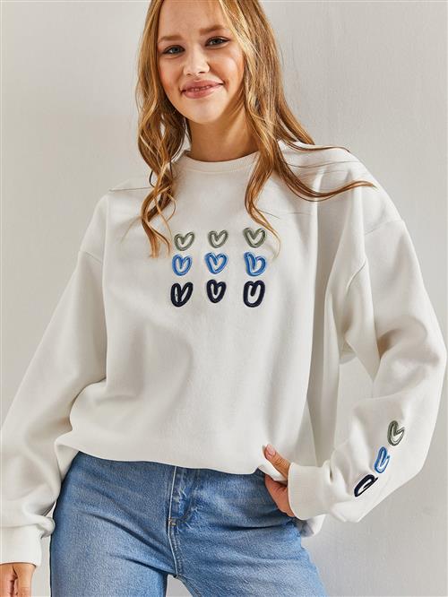Bianco Lucci Sweatshirt  blå / oliven / sort / hvid