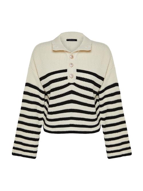 Trendyol Pullover  ecru / sort