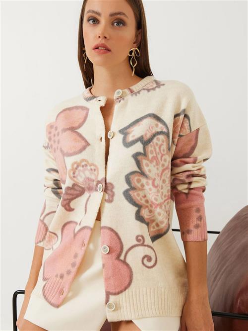 Bianco Lucci Cardigan  nude / ecru / grå / lyserød