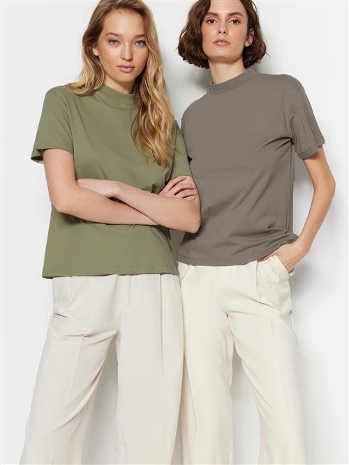 Trendyol Shirts  grå / oliven