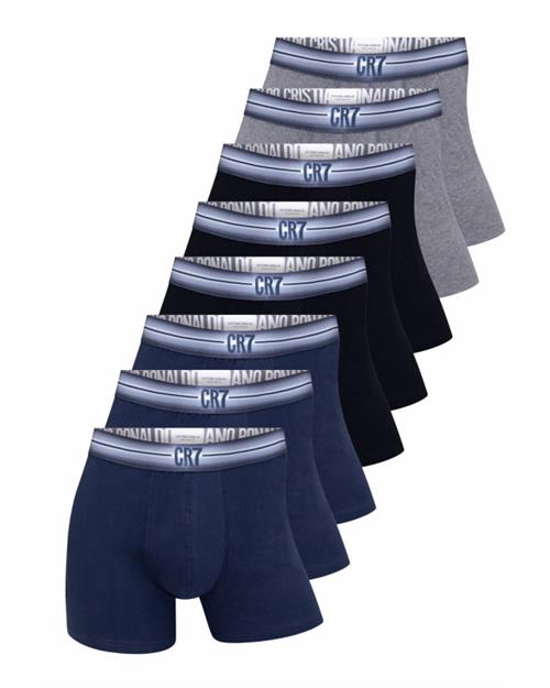 Tights ´basic´ 8-pak | Bomuld | Sort/grå/blå
