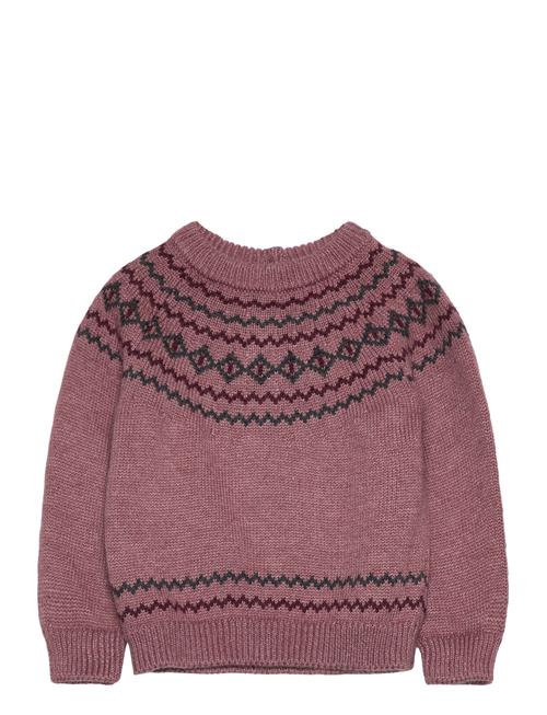 Se Jacquard Sweater Mango Pink ved Booztlet